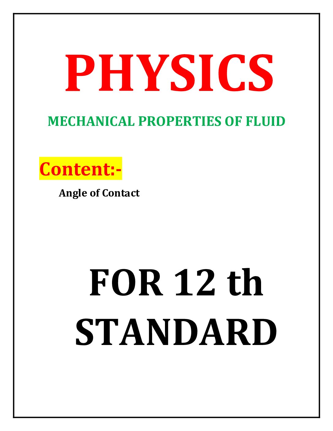 Photo of Angle of contact