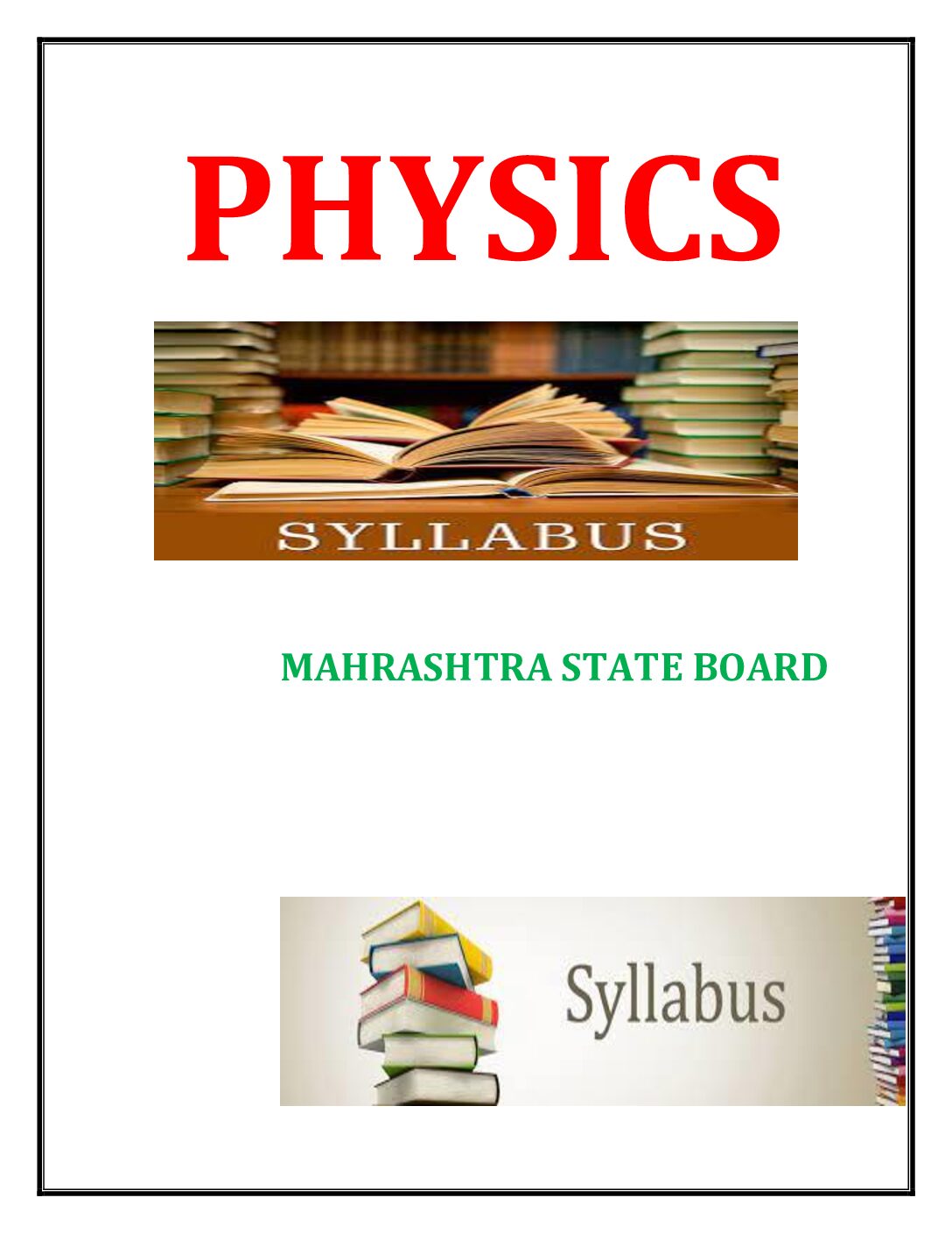 Photo of MAHARASHTRA STATE BOARD PHYSICS SYLLABUS